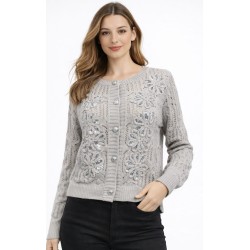 Cárdigan de punto calado...