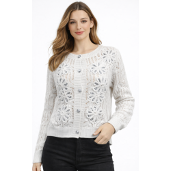 Cárdigan de punto calado...