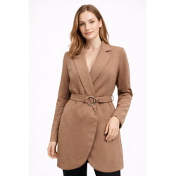 Blazer Largo con Cinturón y...