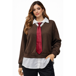 Sudadera efecto camisa con...