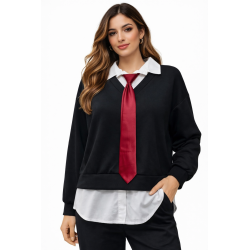 Sudadera efecto camisa con...