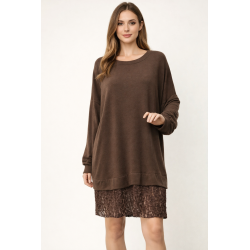 Vestido Midi con Encaje de...