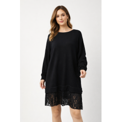 Vestido Midi con Encaje de...