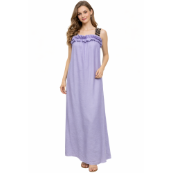 Vestido largo fluido con...