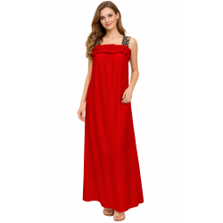 Vestido largo fluido con...