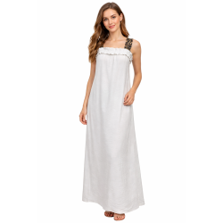 Vestido largo fluido con...